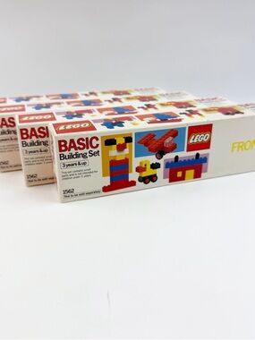 FOUR Vintage 1985 Lego Basic Building Sets 1562 Promotional Sealed Toys *Read